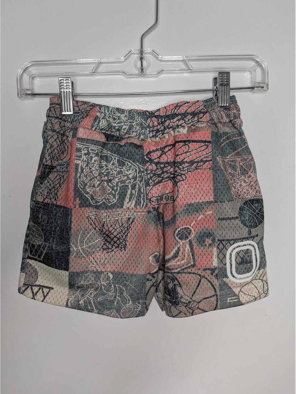 Overtime Sweat Shorts Boys Youth Small Multicolor Basketball Mesh Elastic Waist